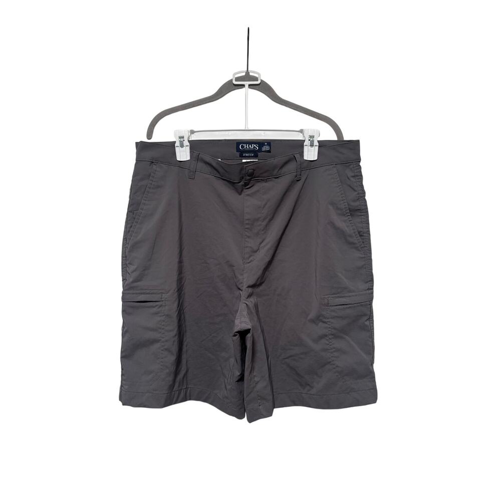 Chaps Gray Stretch Men's Cargo Shorts Size 36 - Picture 2 of 7